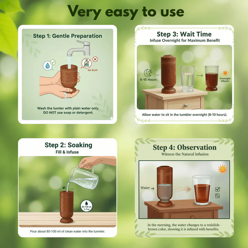 Vijaysar Wood Glass — Natural Sugar Balance, the Ayurvedic Way